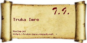 Truka Imre névjegykártya